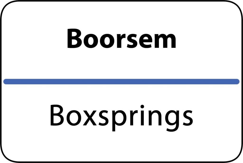 Boxsprings Boorsem